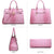 Fashion Emblem Women Handbag and Purses Top Handle Tote Work Bag with Matching Clutch