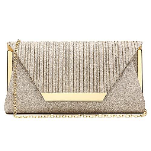 Dasein Glitter Flap Envelope Clutch Purses Evening Bags Wedding Party Prom Purse HundredPercentWholesale