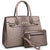 Fashion embossed Shoulder Top Handle Satchel Tote Bag with Matching Clutch l Dasein - Dasein Bags