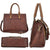Women Leather Tote Satchel Handbags Colorblock Briefcases with Matching Purses - Dasein Bags