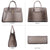 Fashion Embossed Pattern Padlock Handbag with Matching Wallet - Dasein Bags