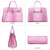 Fashion Embossed Pattern Padlock Handbag with Matching Wallet - Dasein Bags