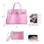 Fashion Embossed Pattern Padlock Handbag with Matching Wallet - Dasein Bags