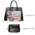 Fashion embossed Shoulder Top Handle Satchel Tote Bag with Matching Clutch l Dasein - Dasein Bags