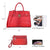 Fashion Embossed Pattern Padlock Handbag with Matching Wallet - Dasein Bags