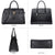 Fashion Embossed Pattern Padlock Handbag with Matching Wallet - Dasein Bags
