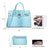 Fashion Embossed Pattern Padlock Handbag with Matching Wallet - Dasein Bags
