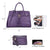 Fashion Embossed Pattern Padlock Handbag with Matching Wallet - Dasein Bags