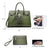 Fashion Embossed Pattern Padlock Handbag with Matching Wallet - Dasein Bags