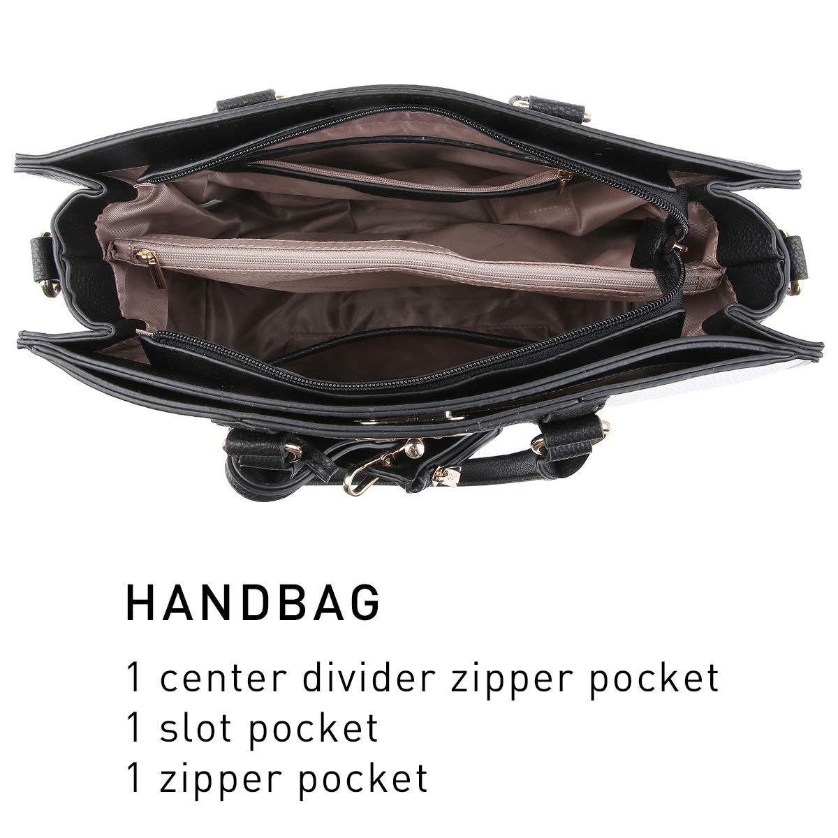 Handbags with middle zipper compartment sale