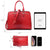 Fashion Embossed Pattern Two Tone Handbag with Matching Wallet l Dasein - Dasein Bags