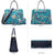 Floral Print Emblem Handbag with Matching Wallet - Dasein Bags