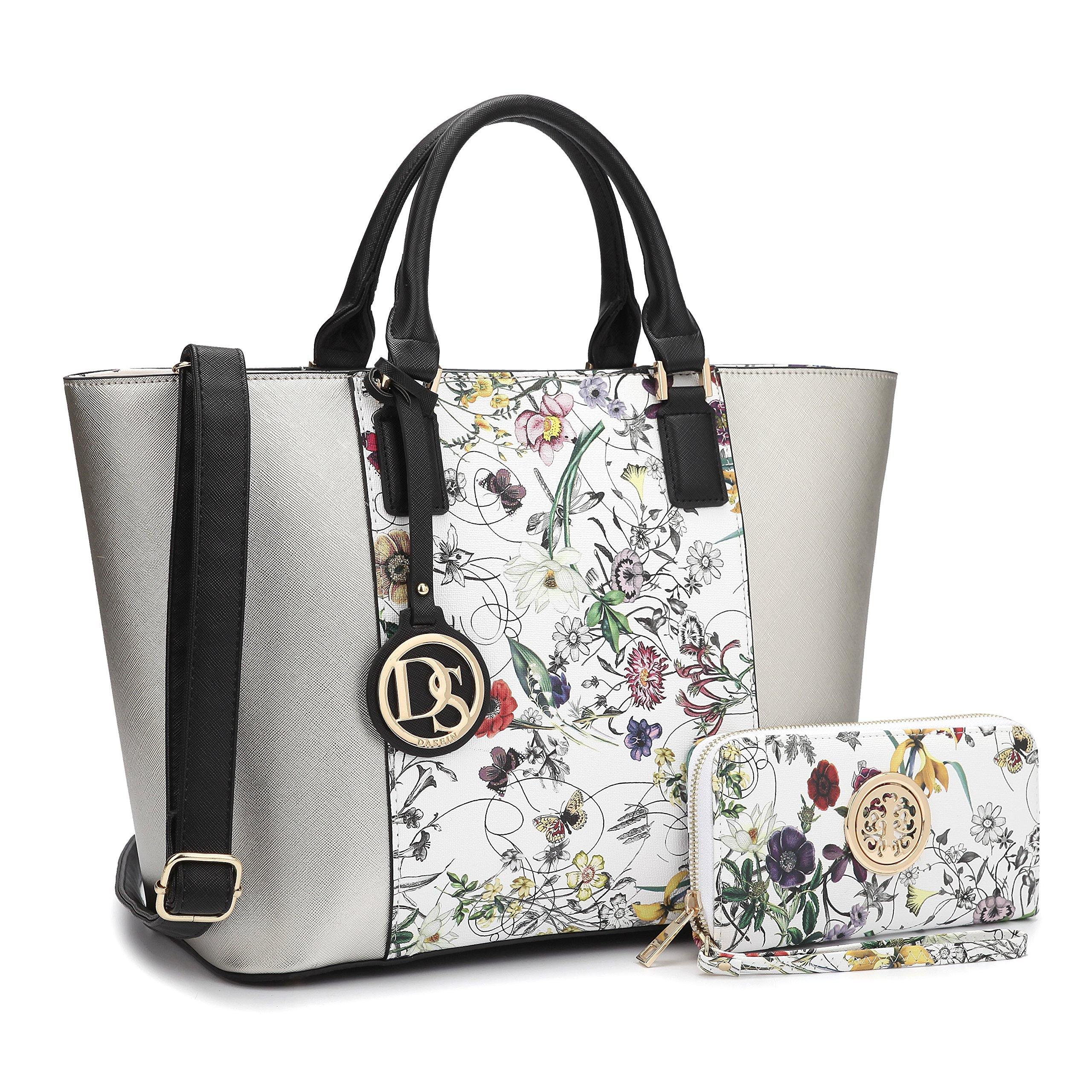 Dasein Floral Handbag with 2024 Crossbody Strap