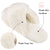 VONMAY Fuzzy Slides for Women Cross Band Faux Fur Open Toe Slippers