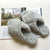 VONMAY Fuzzy Slides for Women Cross Band Faux Fur Open Toe Slippers