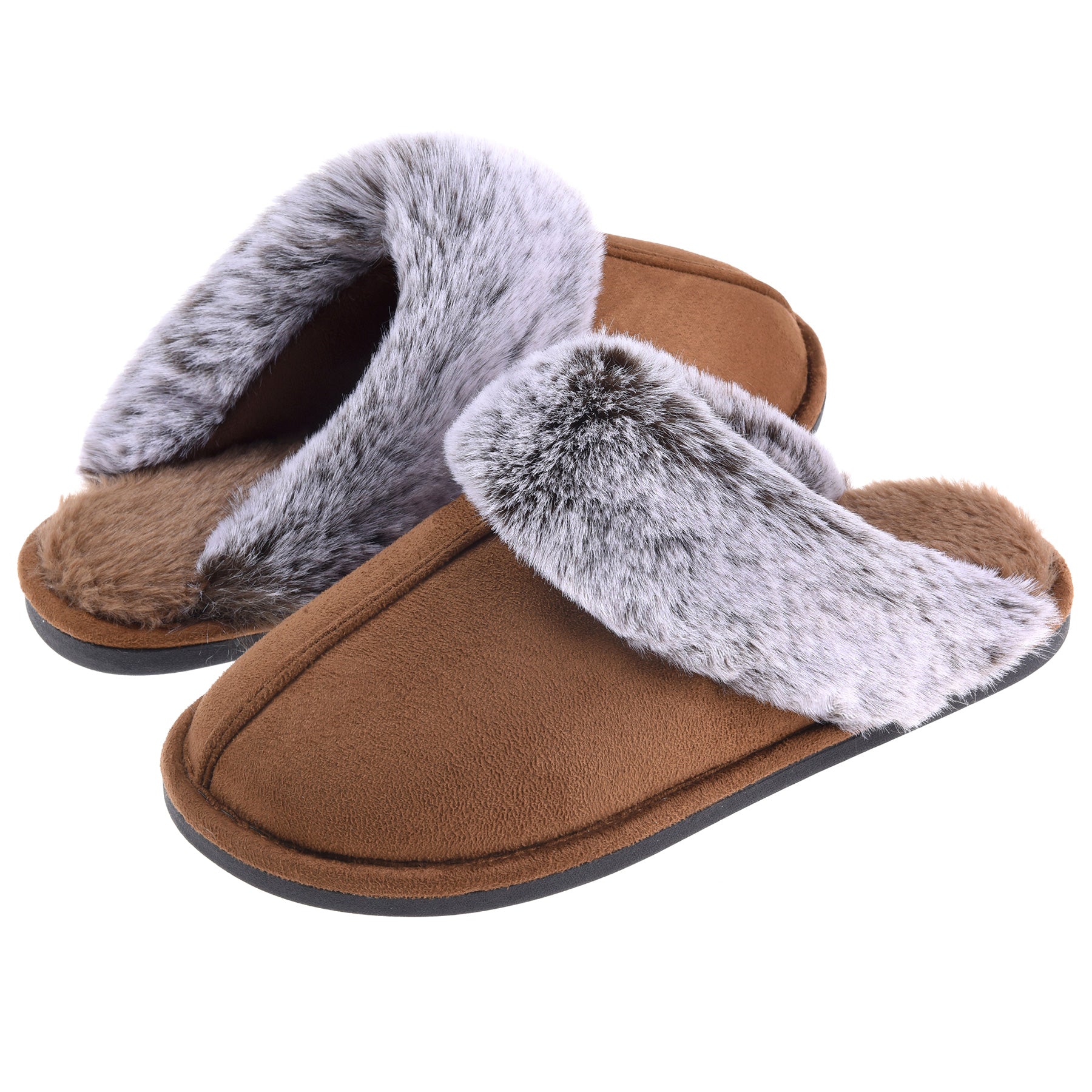 VONMAY Women's Comfy Fuzzy House Slipper Scuff Memory Foam Slip on Warm  Moccasin Style Indoor Outdoor 