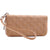 Quilted Zip-Around Wallet With Detachable Wristlet Strap - Dasein Bags