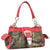 Mossy Oak camouflage buckle accent shoulder bag handbag - Camouflage / Red Trim - Dasein Bags