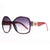 Anais Gvani Round Box Frame Fashion Sunglasses - Purple/Red - Dasein Bags