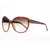 Oversized Fashion Sunglasses w/ Quilt-like Texture Design on Side - Brown - Dasein Bags