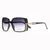 Classic Square Frame Sunglasses w/ Gold Lined Accent - Black - Dasein Bags