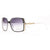 Classic Square Frame Sunglasses w/ Gold Lined Accent - White/Black - Dasein Bags