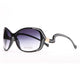 Outlined Fashion Sunglasses w/ Curvy Details