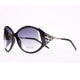 Oversized Fashion Sunglasses w/ Pop Out Mosaic Design - Black