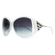 Oversized Fashion Sunglasses w/ Pop Out Mosaic Design - White