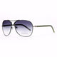 Classic Unisex Aviator Sunglasses - Dark Green/Lime Green