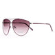 Ultra Thin Classic Unisex Frame Sunglasses w/ Oblong Lenses- Purple