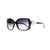 Women's Square Frame Sunglasses w/ Princess Jeweled Accent on Side - Black - Dasein Bags
