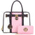 Two Tone Satchel Top Handle Bags Work Tote with Matching Wallet