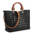 Dasein Faux Leather Wooden Handle Tote with Sequins - Dasein Bags