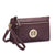 Soft Faux Leather Gold-Tone Messenger Cross-body Clutch Bag - Dasein Bags