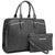 Gold-Tone Hardware Handbag with Matching Wallet-Handbags & Purses-Dasein Bags