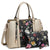 Two-Tone Padlock Satchel with Matching Wristlet-Handbags & Purses-Dasein Bags