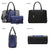 Padlock Two-Tone Satchel with Matching Wristlet - Dasein Bags