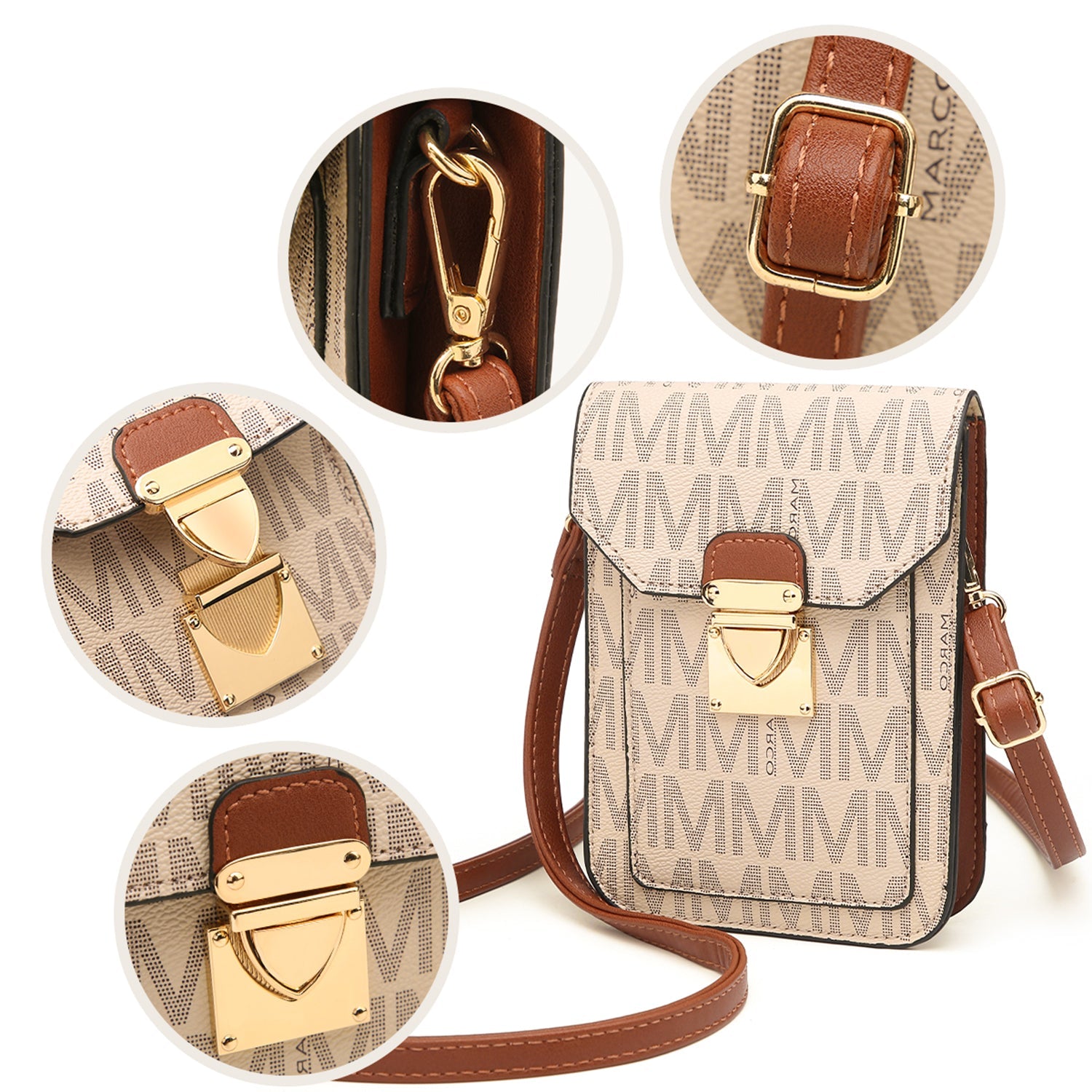 Women Fashion Signature Cute Small Crossbody Bags Cell Phone