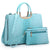 Ostrich Embossed Handbag with Matching Wallet-Handbags & Purses-Dasein Bags