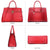 Fashion Embossed Pattern Padlock Handbag with Matching Wallet - Dasein Bags