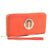 Emblem Embossed Zip Around Wallet - Dasein Bags