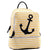Anchor Canvas Striped Backpack with Adjustable Shoulder Straps - Dasein Bags