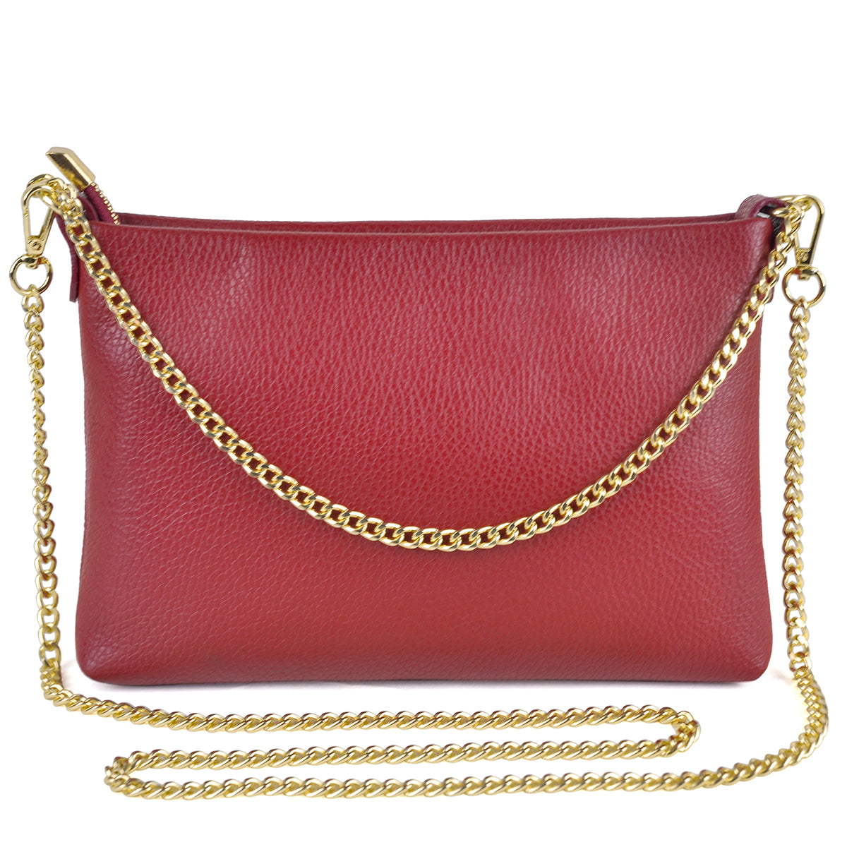 バッグ Italy leather gold chain shoulder bag Dasein Italian Genuine Leather Handbag for Women Clutch