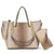 Ostrich embossed Large Classic Tote with Free Matching Wallet