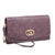 All-In-One Soft Faux Leather Wallet Clutch with Twist lock closure