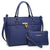 Dasein Faux Leather Satchel with Matching Wristlet