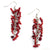 Firecracker Inspired Chandelier Earrings with Red Beads