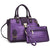 Structured Satchel with Buckle Snap Zipped Top Closure and with Matching wristlet