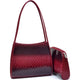 Dasein Snake Skin Embossed 2-in-1 Shoulder Bag Handbag